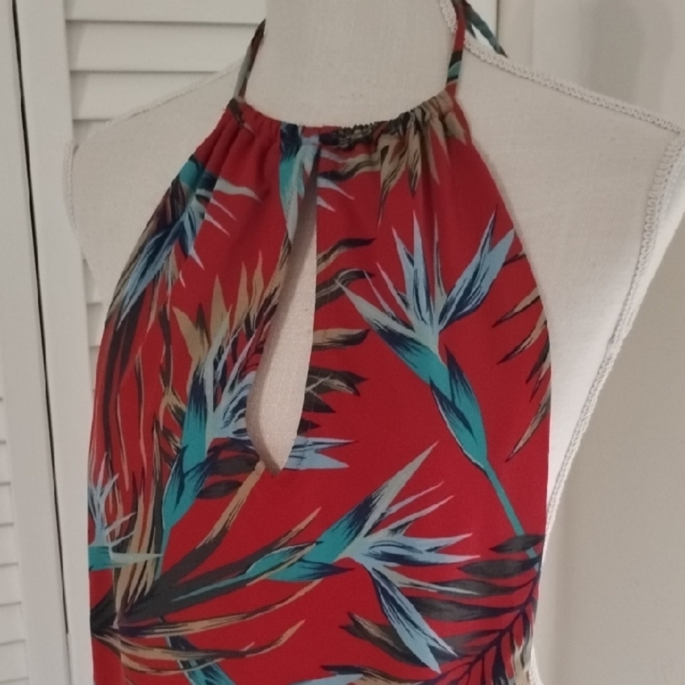 PINK Victoria's Secret Red and Blue One Piece Swimsuit - Picture 2 of 4
